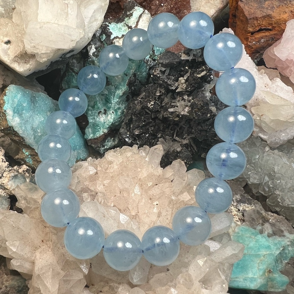 Aquamarine crystal bracelet